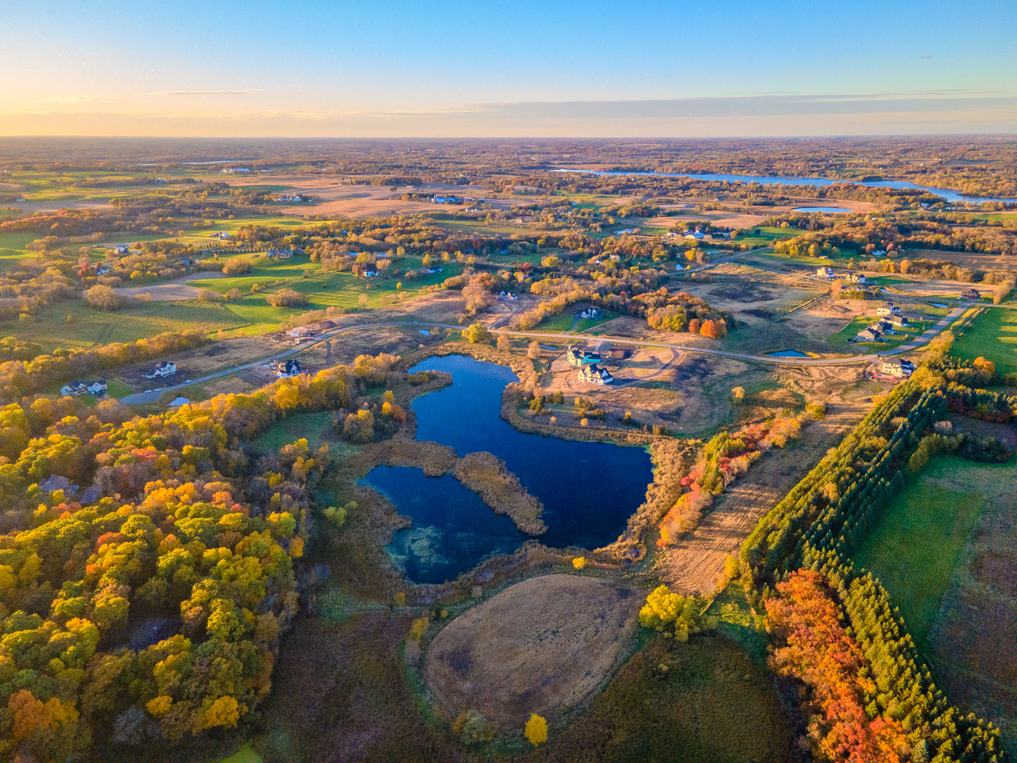 Koch Farm Sanctuary aerial with road